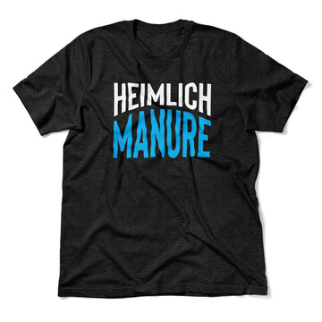 Heimlich Manure Men/Unisex T-Shirt in Heather Black color